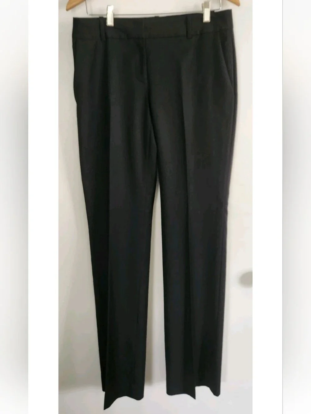 J.Crew City Fit Super 120s Wool Dress Pants Black Women's 6 Tall Career